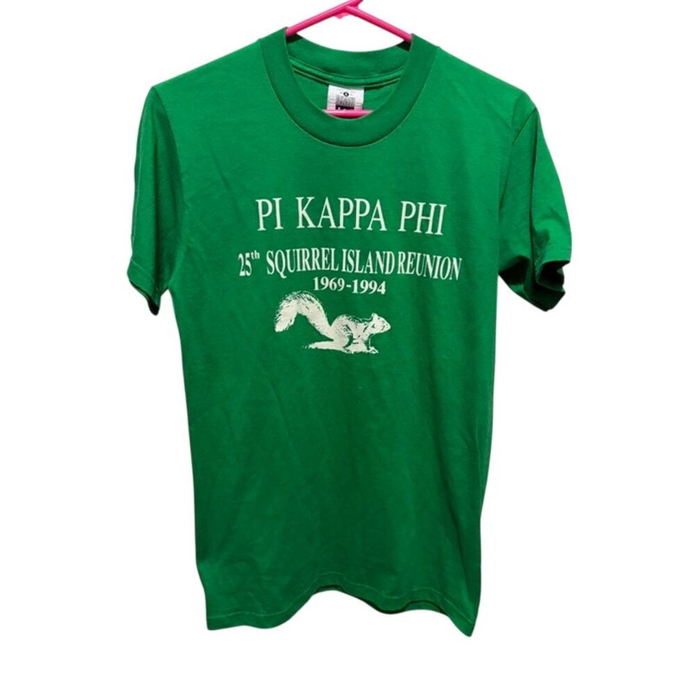 Vintage 1994 Pi Kappa Phi Squirrel Island Reunion T Shirt Lee USA Made Small